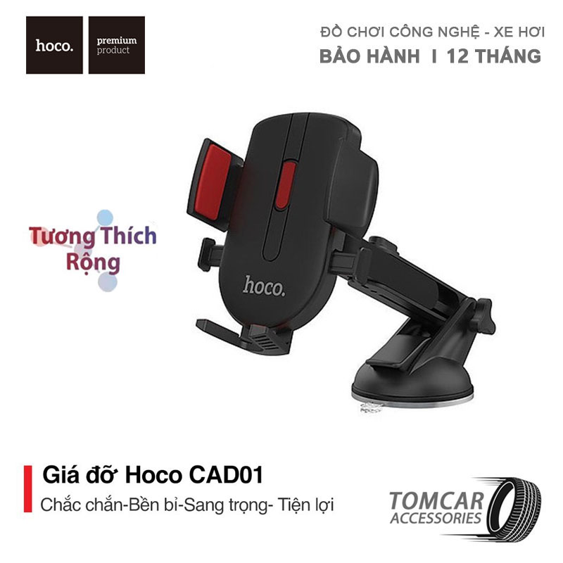 Giá đỡ điện thoại thông minh Hoco CAD01 – Giá đỡ xoay 360 độ cho xe hơi, khả năng xoay 360 độ tiện dụng cho các bạn grab, tài xế theo dõi định vị, rảnh tay lái xe