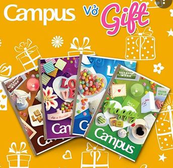 Vở kẻ ngang campus 80 trang - tập kẻ ngang campus đẹp