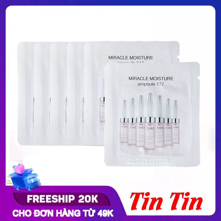 Combo 10 Gói Sample Tinh Chất Dưỡng Ẩm Ohui Miracle Moisture Ampoule 777 1ml x 10