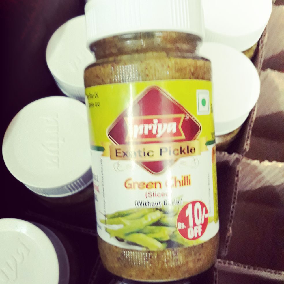 Ớt Muối Ấn Độ Priya Green Chilli Without Garlic