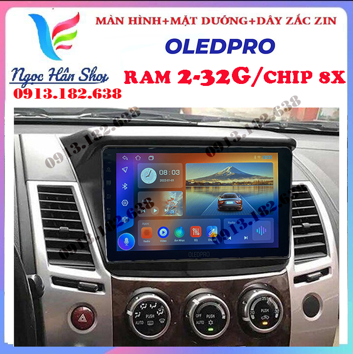 Màn hình OLEDPRO kết nối wifi android 10. cho xe MITSUBISHI TRITON (PAJERO), hỗ trợ ngôn ngữ TIẾNG VIỆT, nghe đài FM đa kênh, 2 cổng USB 4.0 - man hinh xe oto, camera quan sát trong ô tô