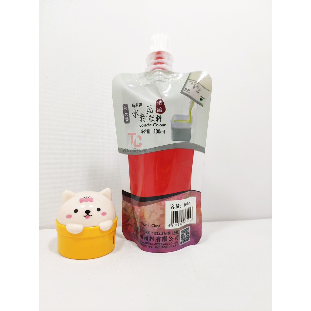 Màu nước dạng bột gouache marie's dòng - dạng bịch 100ml - full bảng màu