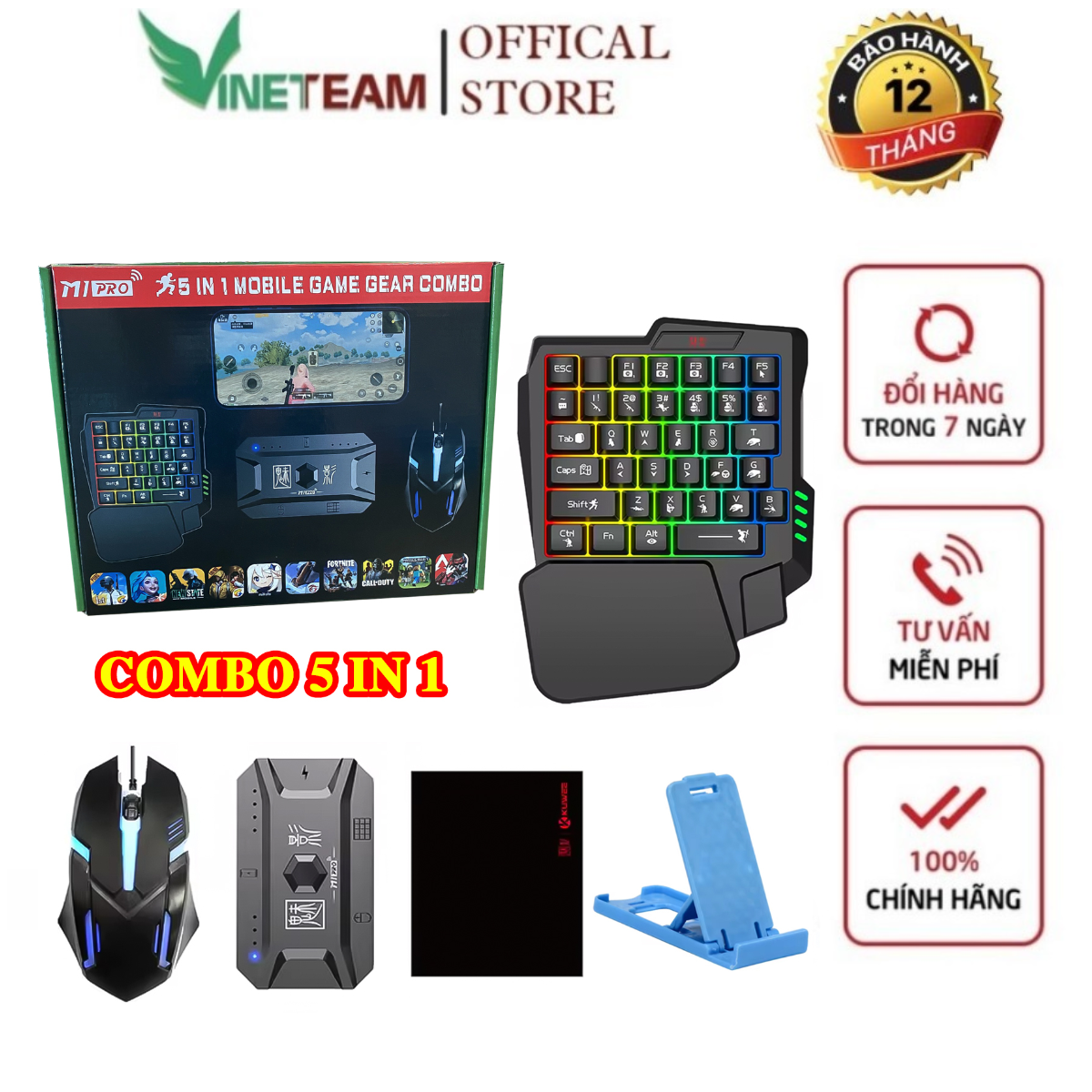 Meiying M1 Pro - bộ chuyển đổi bàn phím chuột chơi PUBG Mobile, Free Fire, COD hỗ trợ cả chip MediaTek