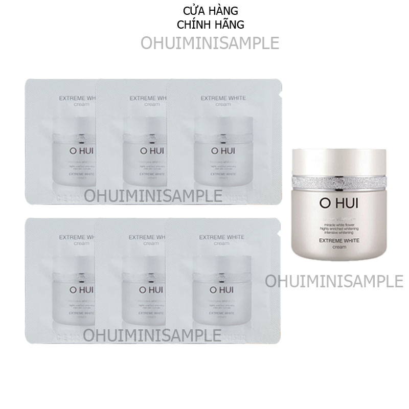Combo 10 gói kem trắng da Ohui và chống lão hóa OHUI Extreme White Cream Snow vitamin