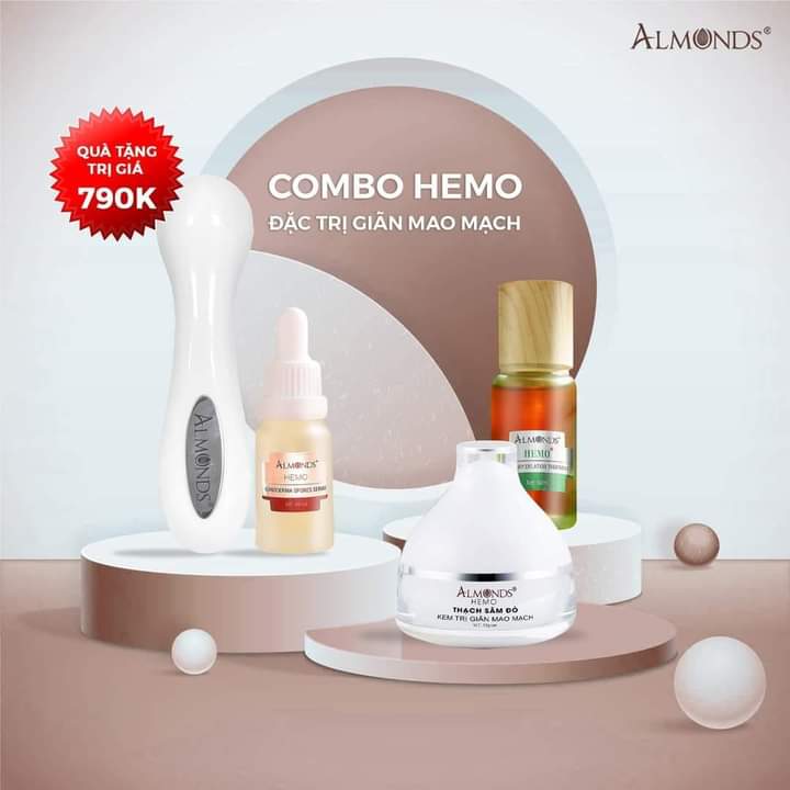 Bộ hemo almonds đánh bay mao mạch, nám máu