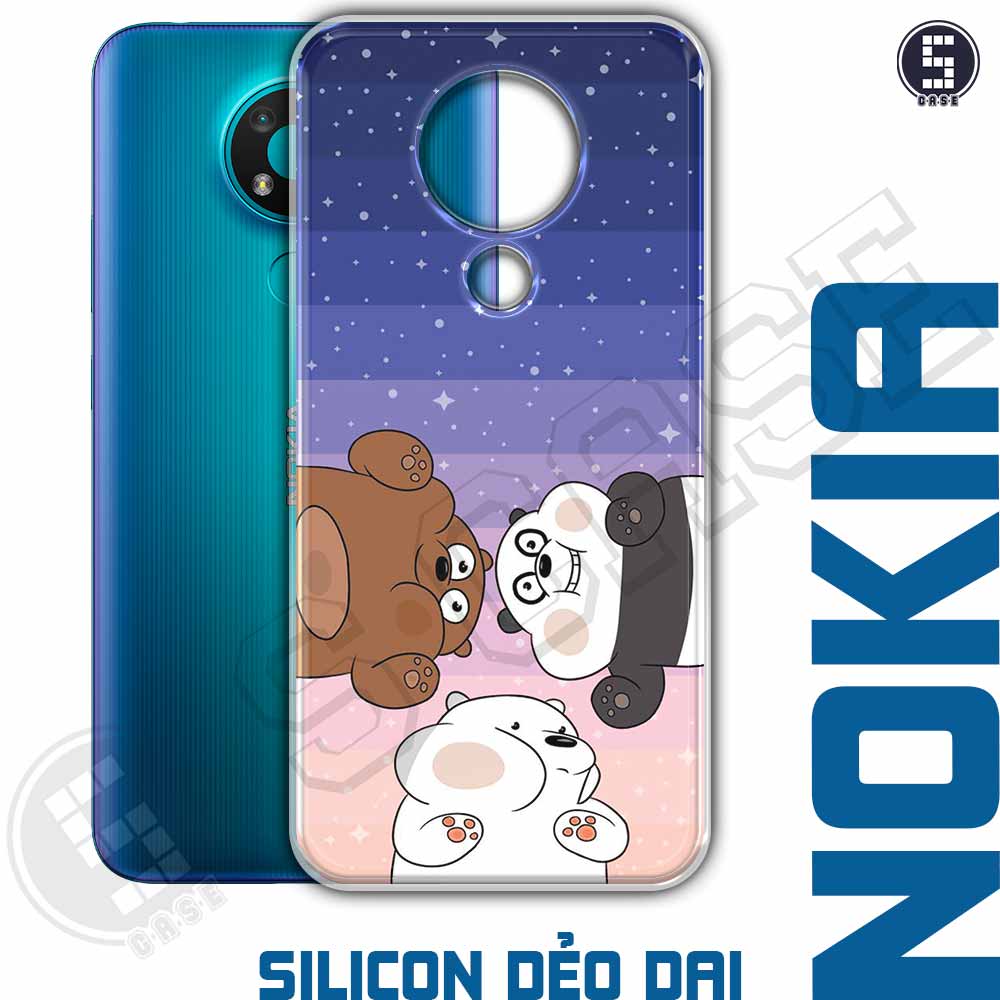 Ốp điện thoại nokia 3.4, nokia 3.2, nokia 3.1, nokia 3.1 plus, nokia 3, nokia 4.2 hình 3 chú gấu a900-031