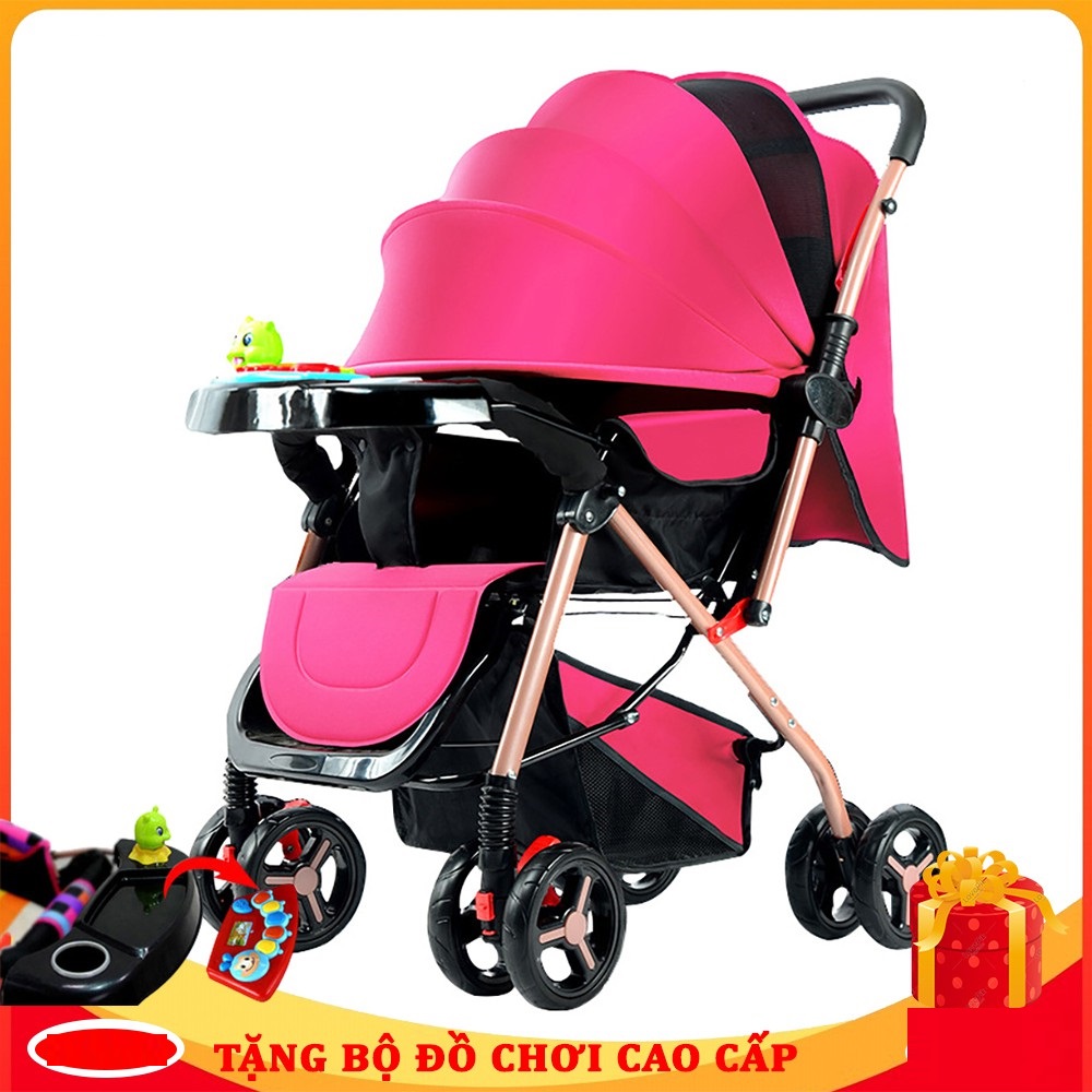 Xe đẩy trẻ em 3 tư thế nằm - ngả - ngồi giá rẻ 690-688 cao cấp - xe đẩy trẻ em mẫu cao cấp 602