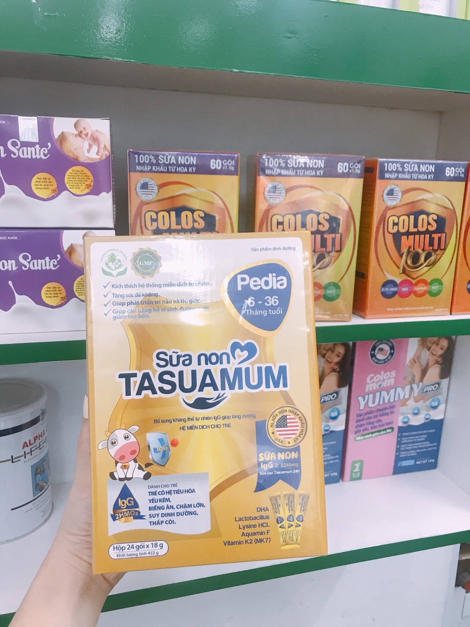 Sữa Non Tasuamum Pedia (24 gói x 18g) | Hỗ trợ trẻ biếng ăn, chậm lớn, suy dinh dưỡng, thấp còi từ 6-36 tháng tuổi | Thương hiệu Tasuamom