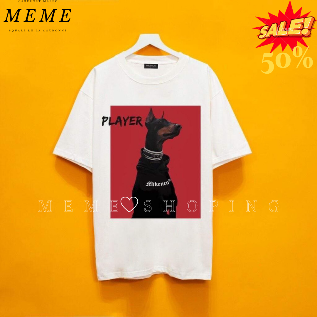 Áo đẹp nam nữ _ Áo thun chó player mikenco unisex áo thun nam nữ