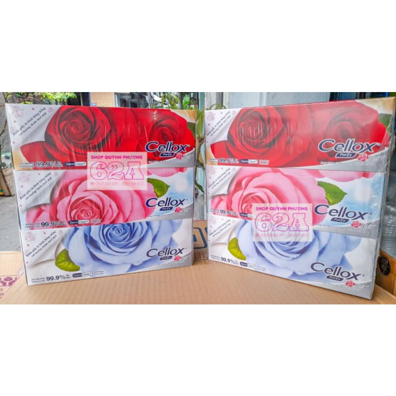 Hộp cellox giấy rút 2 lớp 150 tờ