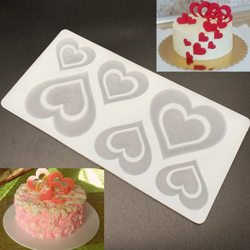 MOTAC Trái Tim Lãng Mạn Rose Silicone sô cô la khuôn bánh trang trí công cụ Silicone khuôn