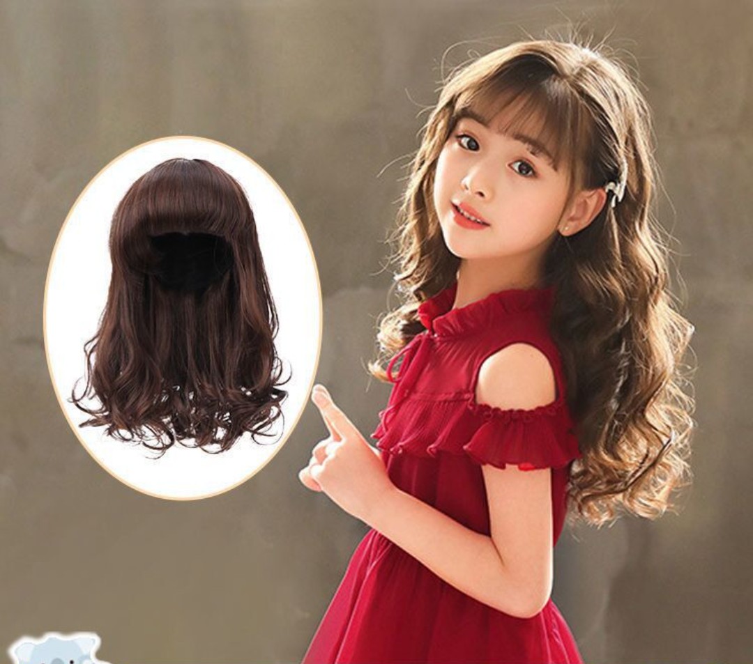 Bộ tóc giả dài nguyên đầu cho bé gái