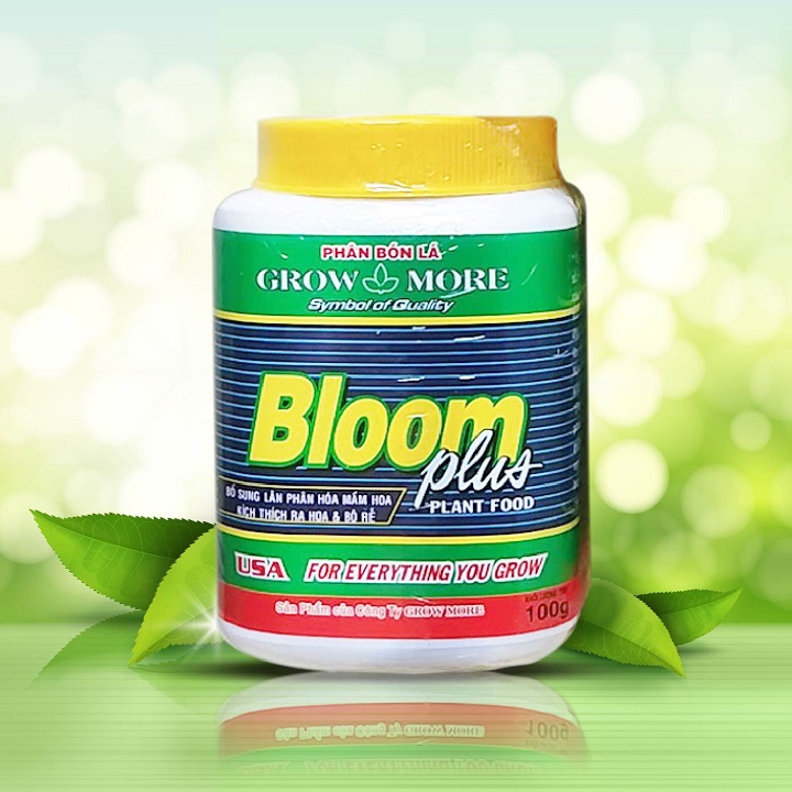 Phân bón lá GROWMORE BLOOM PLUS - BỔ SUNG LÂN PHÂN HÓA MẦM HOA, KÍCH THÍCH RA HOA VÀ BỘ RỄ, LỌ 100G
