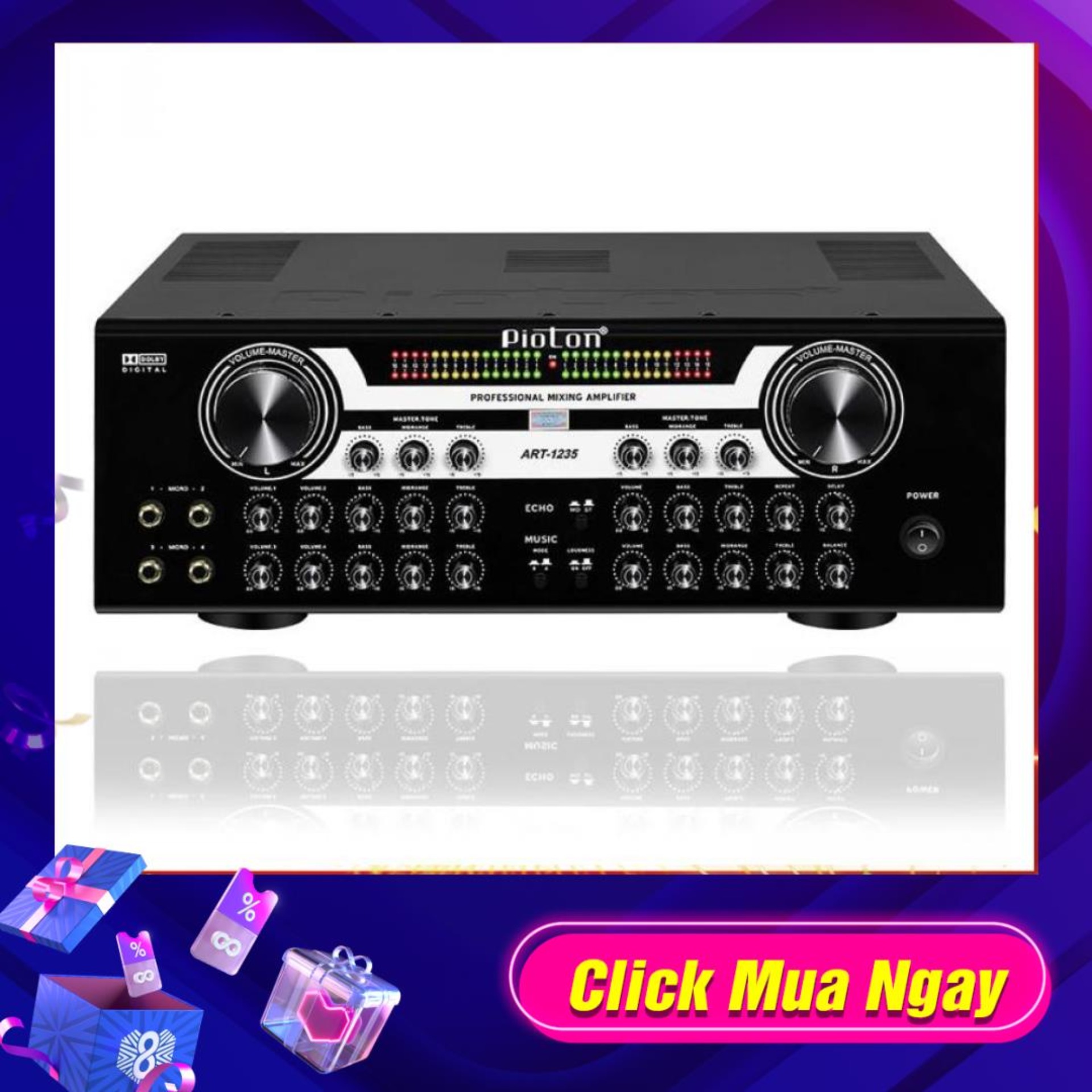 Ampli bluetooth amply karaoke nghe nhạc gia đình pioton art-1235 hàng cao cấp