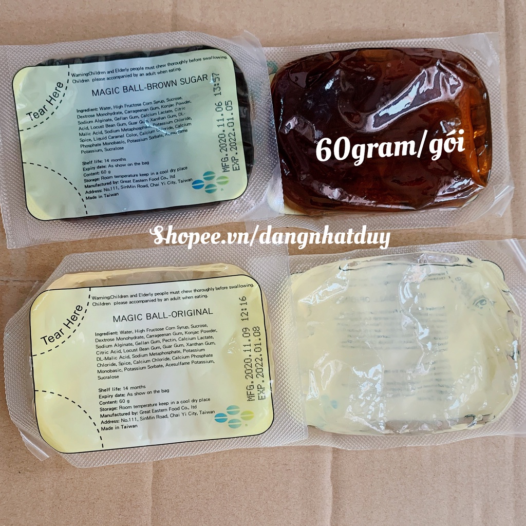 Trân châu 3q trắng/ caramel đài loan mini 60gram