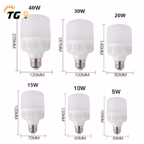 Bóng đèn Led trụ 5W-10W-15W-20W-30W-40W-50W siêu sáng, tiết kiệm điện E27