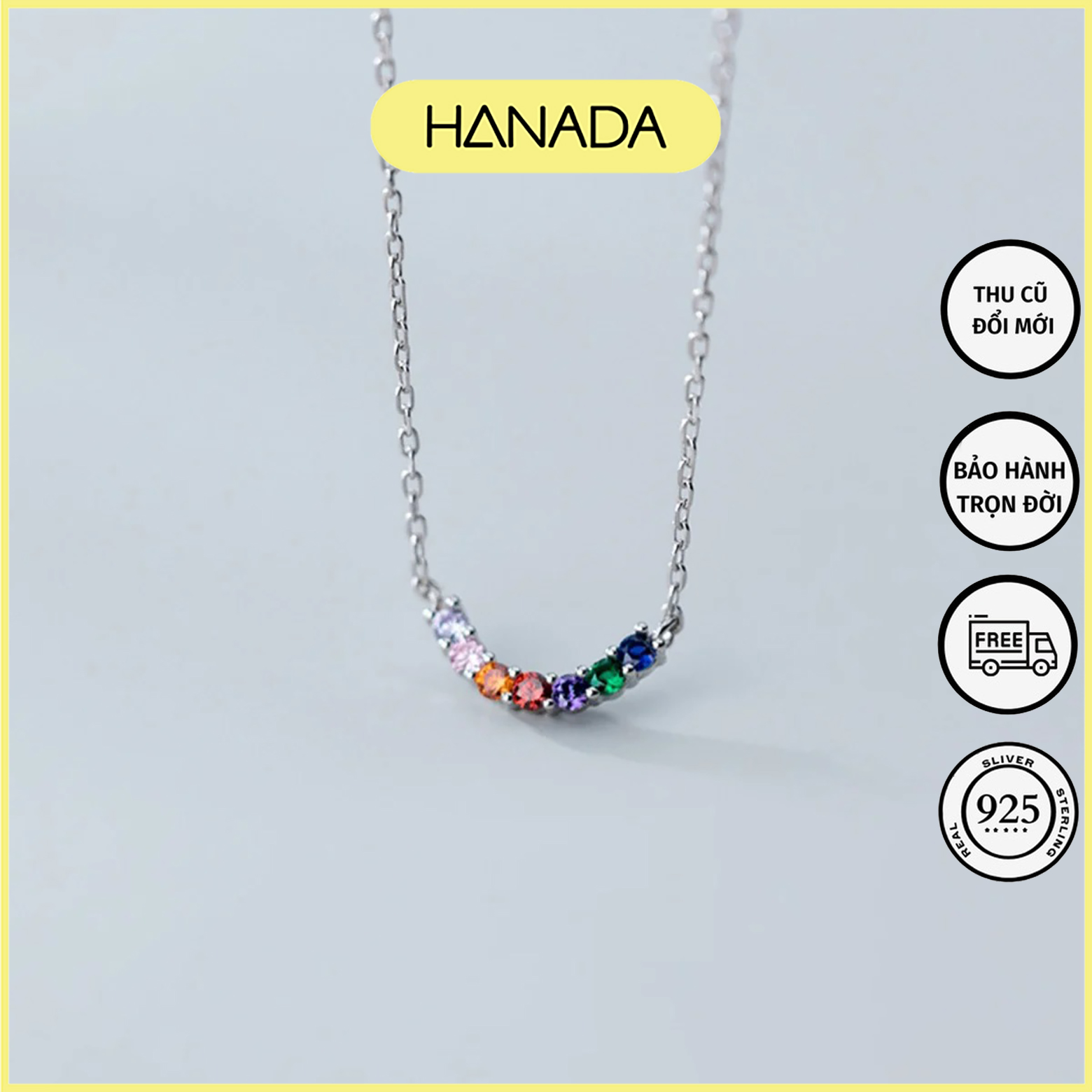 Dây Chuyền Bạc 925 Hanada Cầu Vòng 0181