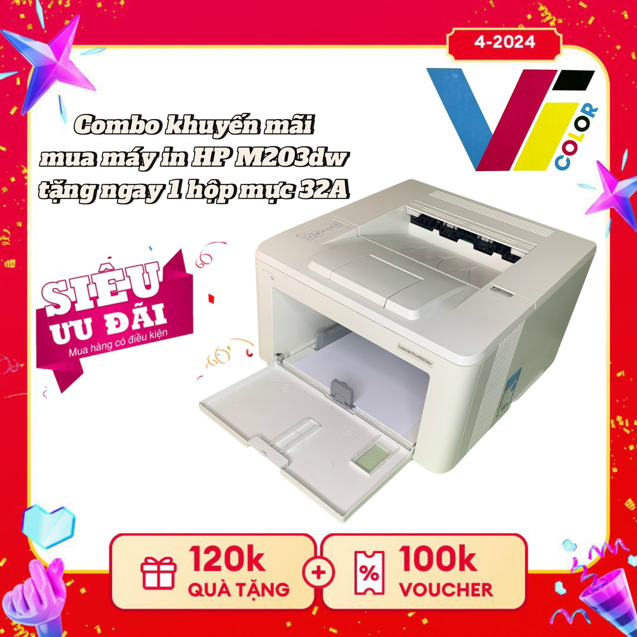 Máy in HP LaserJet Pro M203dw tặng kèm hộp mực 30A theo máy giá siêu ưu đãi