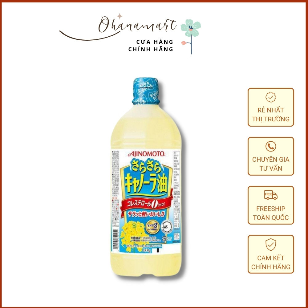 Dầu ăn hạt cải ajinomoto 1000 ml