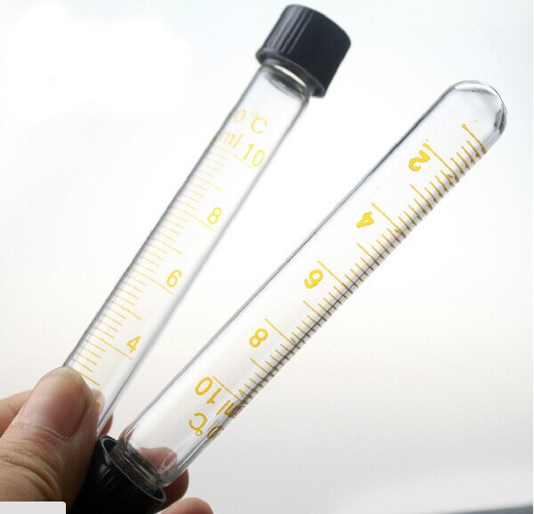 Ống nghiệm nút vặn, chia vạch 10 ml ( kích thước 120x12mm)