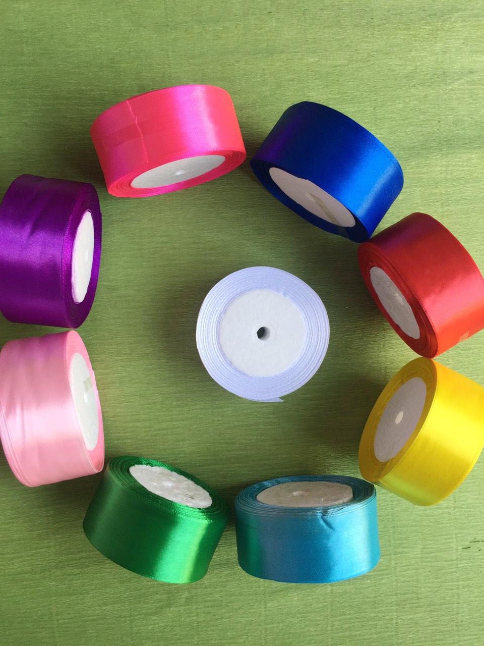 ruy băng lụa bảng 4 cm dài 22m chọn màu tùy ý