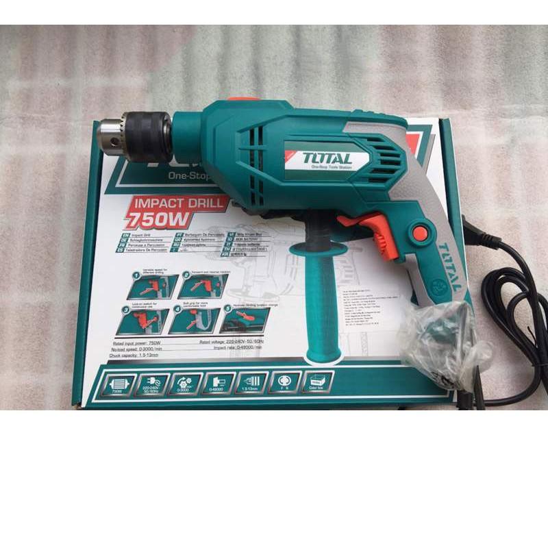 13mm máy khoan động lực cầm tay 750w total tg108136e