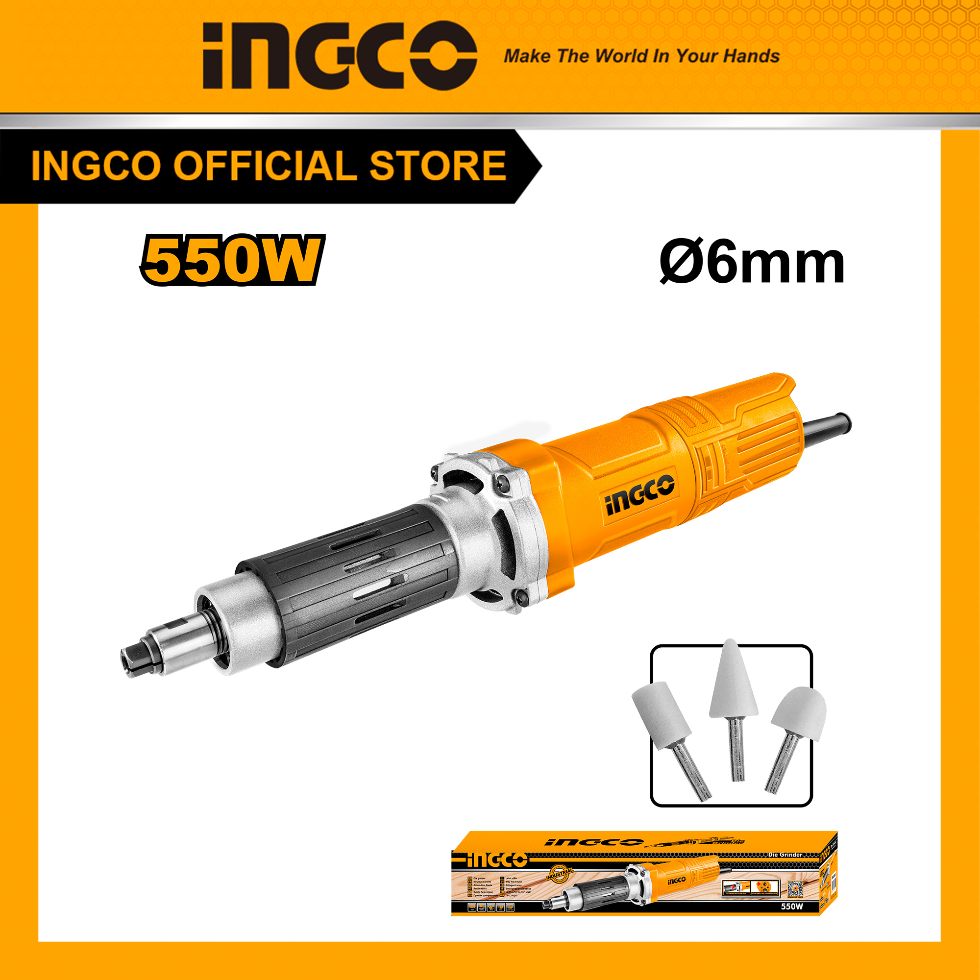 Máy mài khuôn mini cầm tay ingco pdg5501 550w