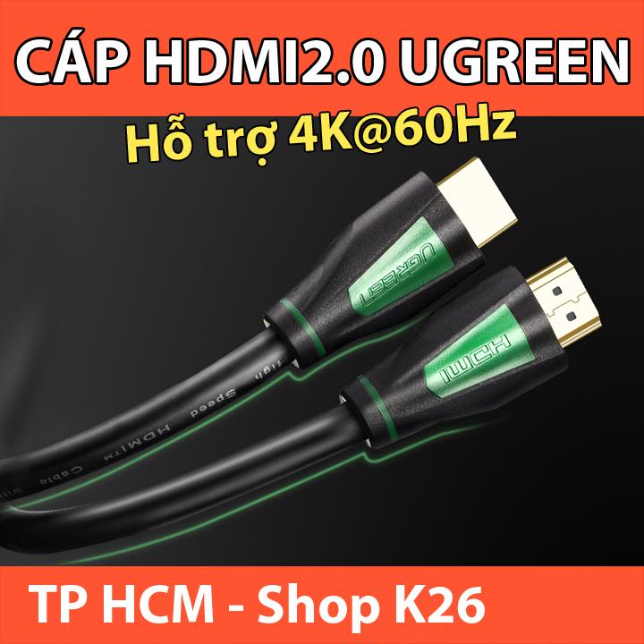 Cáp hdmi 2.0 hỗ trợ 4k 3d ugreen hd116 - dài 3.0m