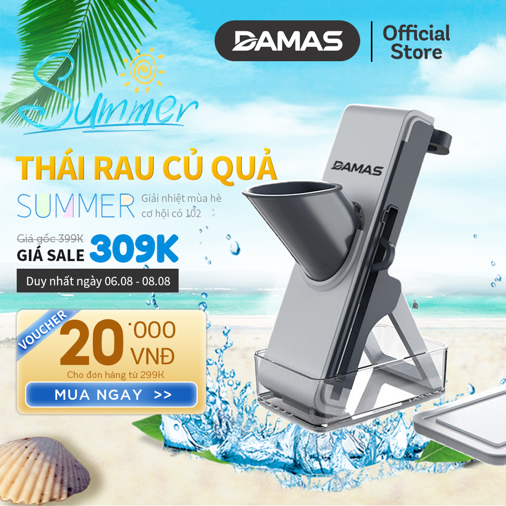 Dụng cụ thái rau củ quả đa năng 4 in 1 vegetable cutter máy cắt máy bào củ qủa đa năng cỡ lớn - hàng chính hãng - damas official store