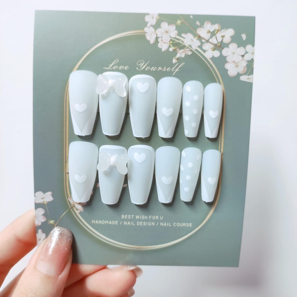 Bộ 24 Móng tay giả , nail giả A78 (  Tặng kèm keo dán móng)