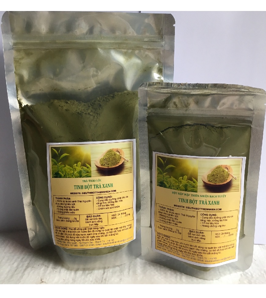 1kg bột trà xanh - bạch tuyết có tặng quà