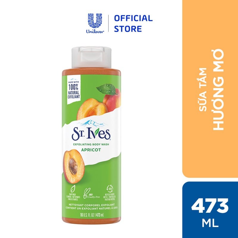 Sữa tắm dưỡng da st.ives trái mơ 473ml