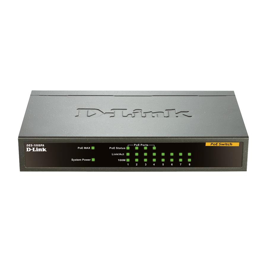 Switch poe 8 cổng ethernet d-link des-1008pa