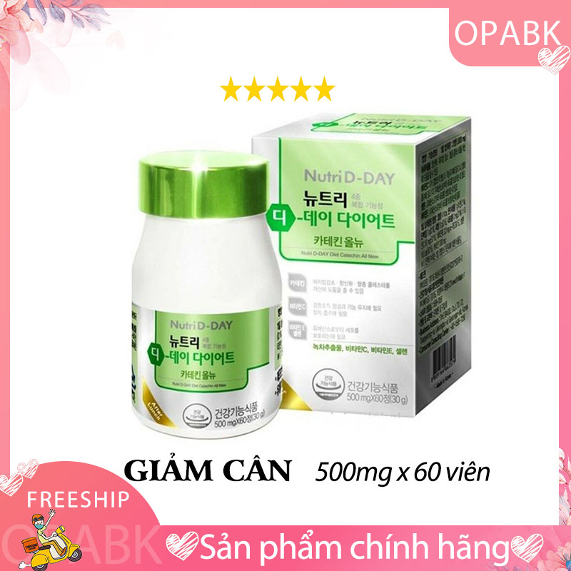 Viên uống giảm cân, đốt mỡ nutri d-day diet special all new hca hàn quốc, hộp 60 viên , ức chế chất béo, giảm chứng thèm ăn