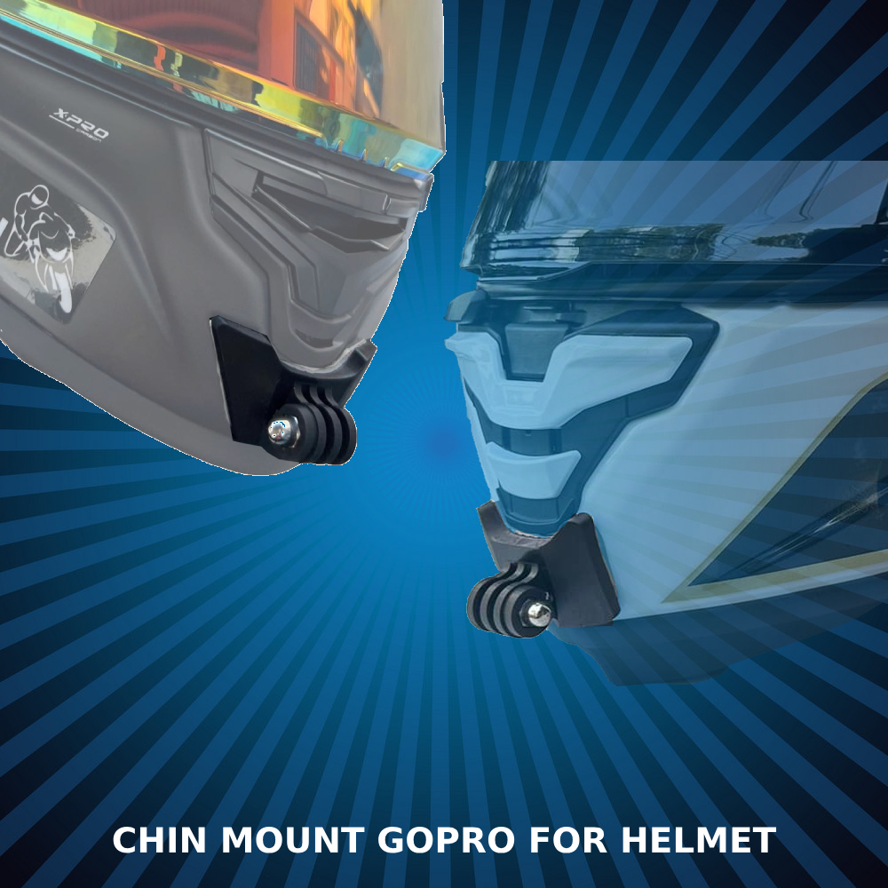 Mount gắn cằm gopro, bộ phụ kiện gắn cằm nón fullface, đai gắn camera hành trình lên cằm nón bảo hiểm