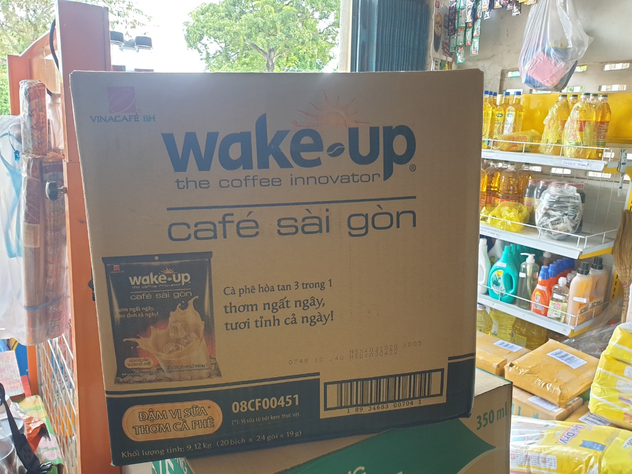 Nguyên Thùng Cafe Wake Up Sài Gòn 20 Bịch Lớn ( 24 gói x 19gr )