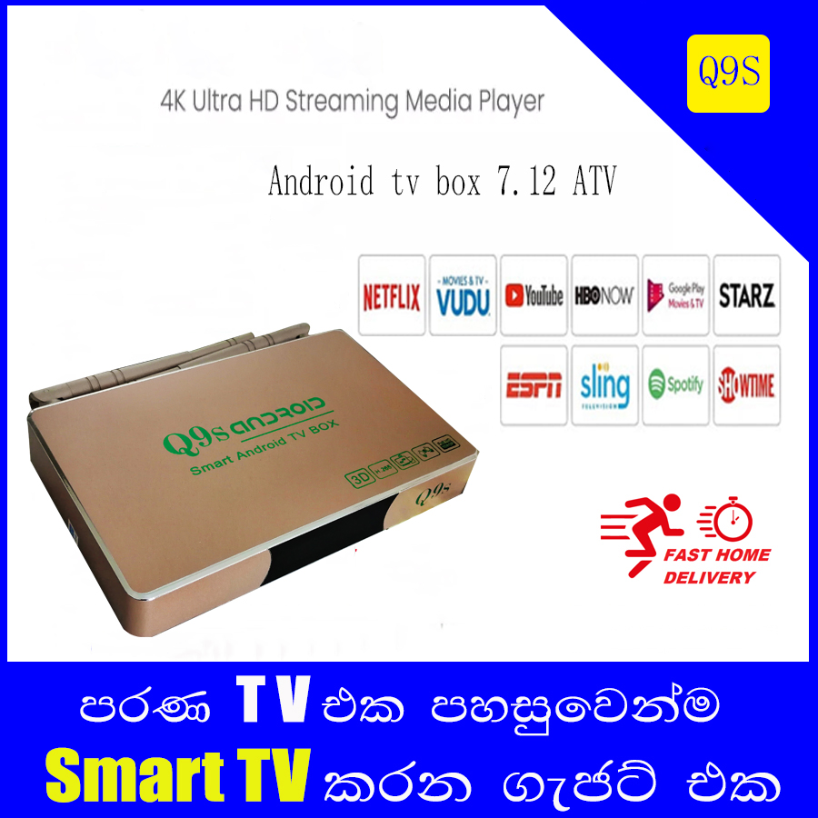 Android Box Q9s Biến TV Thành Smart TV 2021 ram 2GB /16gb DÙNG CHO TIVI ĐỜI CŨ XEM VIDEO 4K CHÍNH HÃNG
