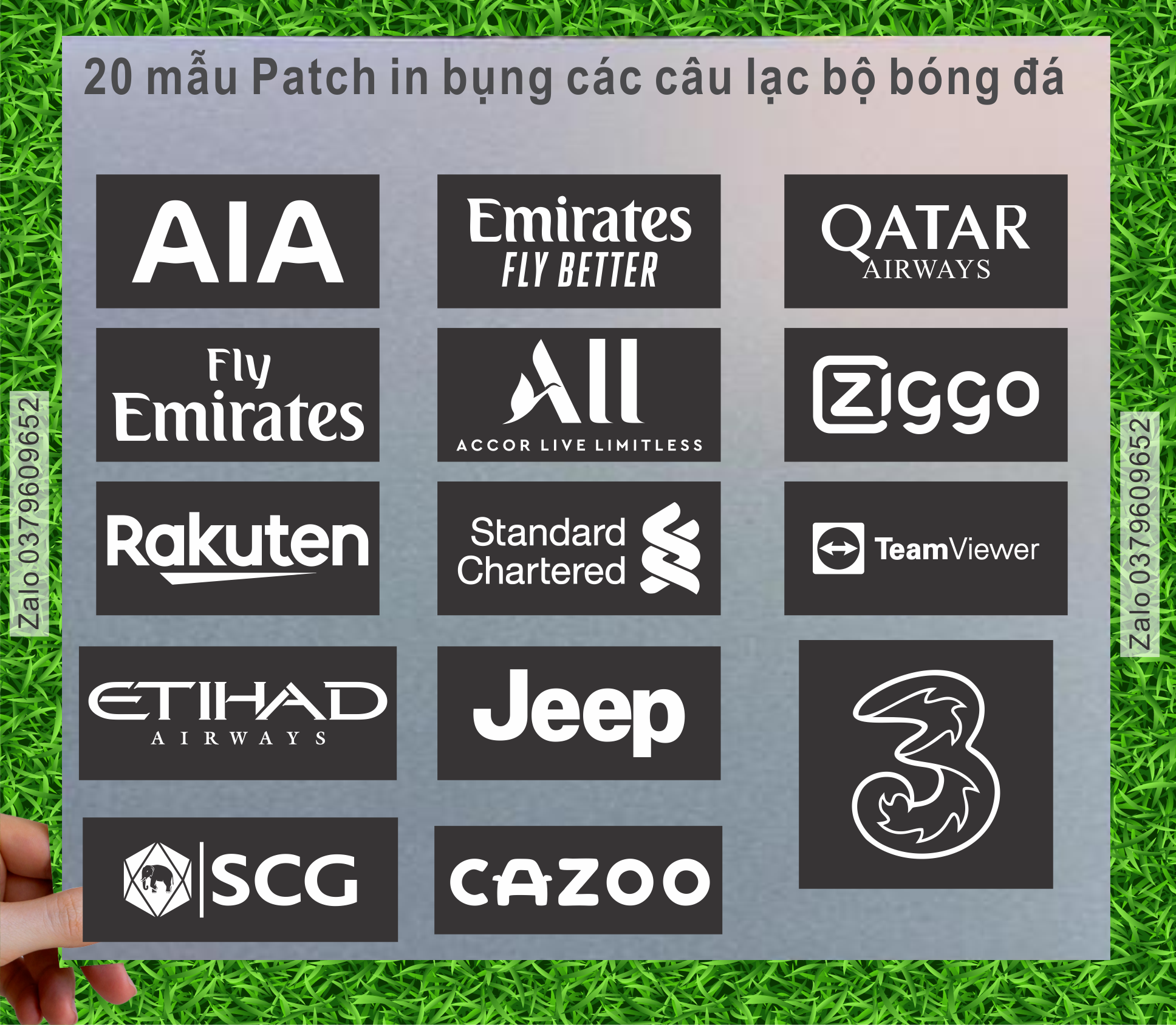 [Sticker ủi nhiệt decal chuyển nhiệt] Patch in bụng các câu lạc bộ bóng đá in phê luôn