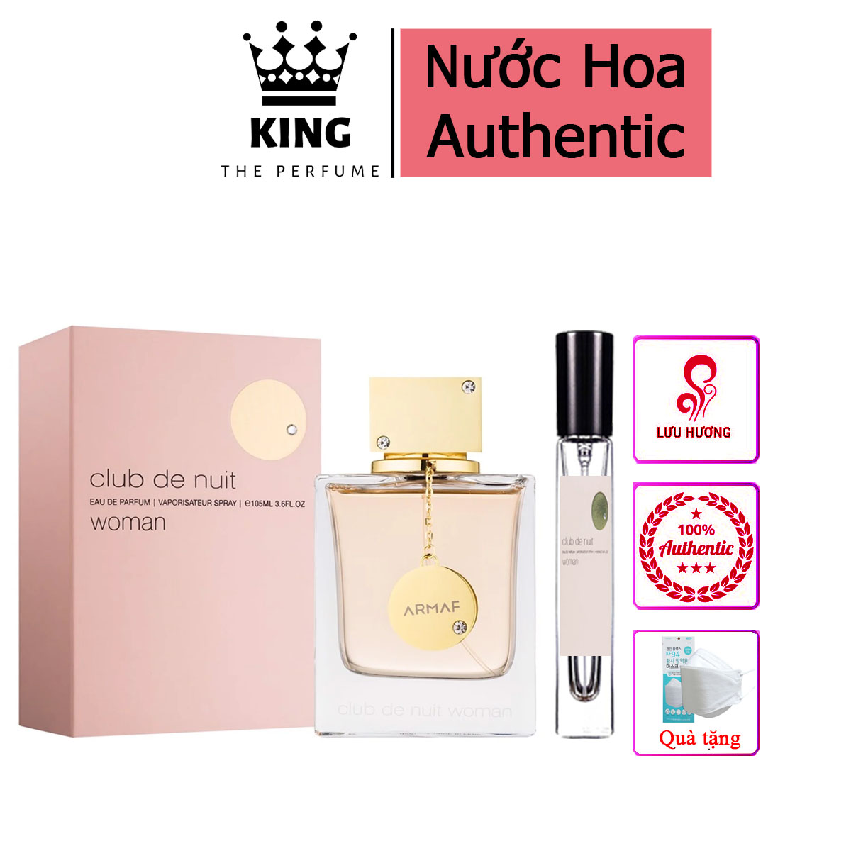 Lịch sử giá Nước hoa nữ cao cấp armaf club de nuit women 5ml-10ml-20ml - nữ  tính, thanh lịch, ấm áp cập nhật 2/2023 - BeeCost