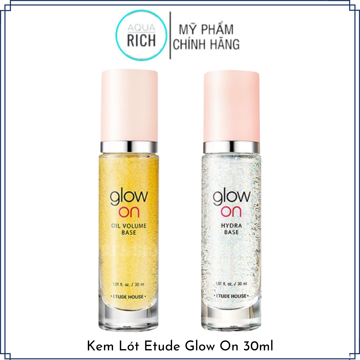 Kem lót etude house glow on oil volume base - hydra base
