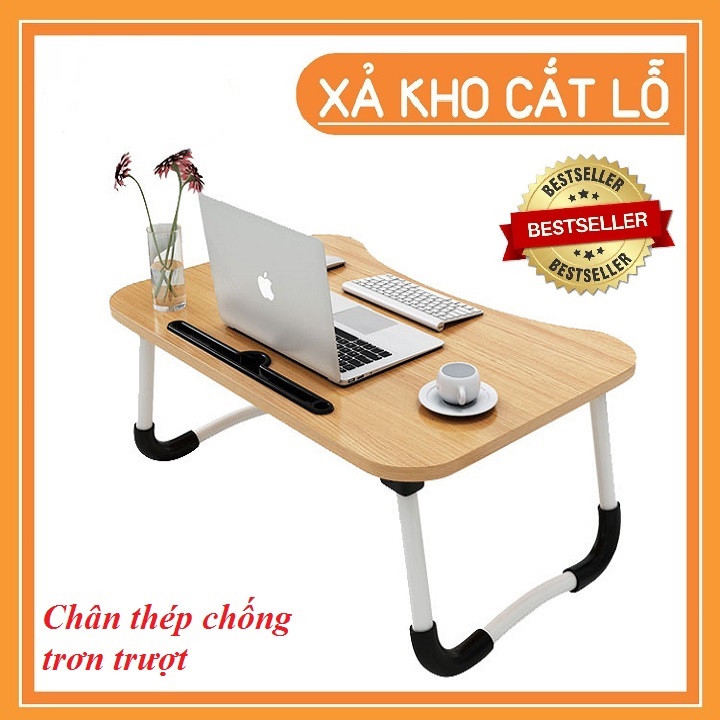 Bàn học gấp gọn có khe để ipad