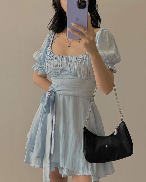 Jumpsuit hai tầng nhúng ngực