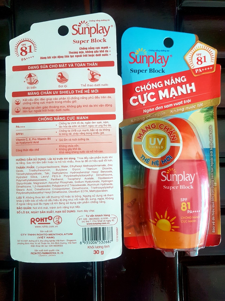 Kem chống nắng sunlay spf 81 chai 30gr