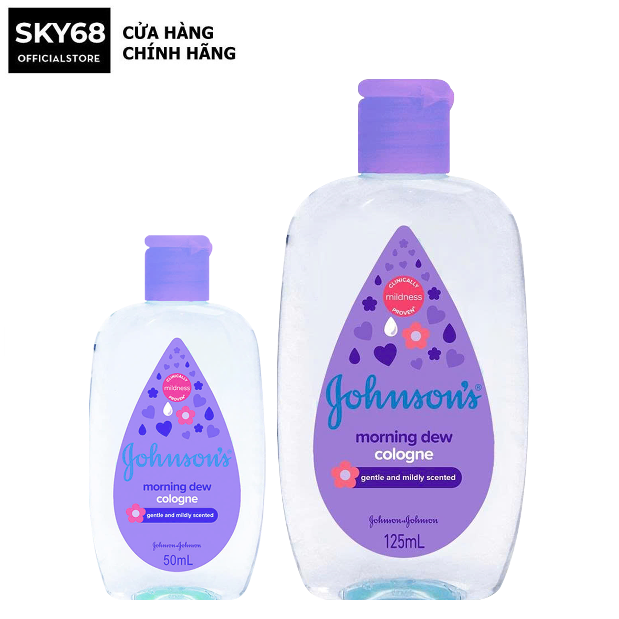 Nước Hoa Em Bé Hương Ban Mai Johnson’s Baby Cologne Morning Dew 50ml/125ml - TÍM