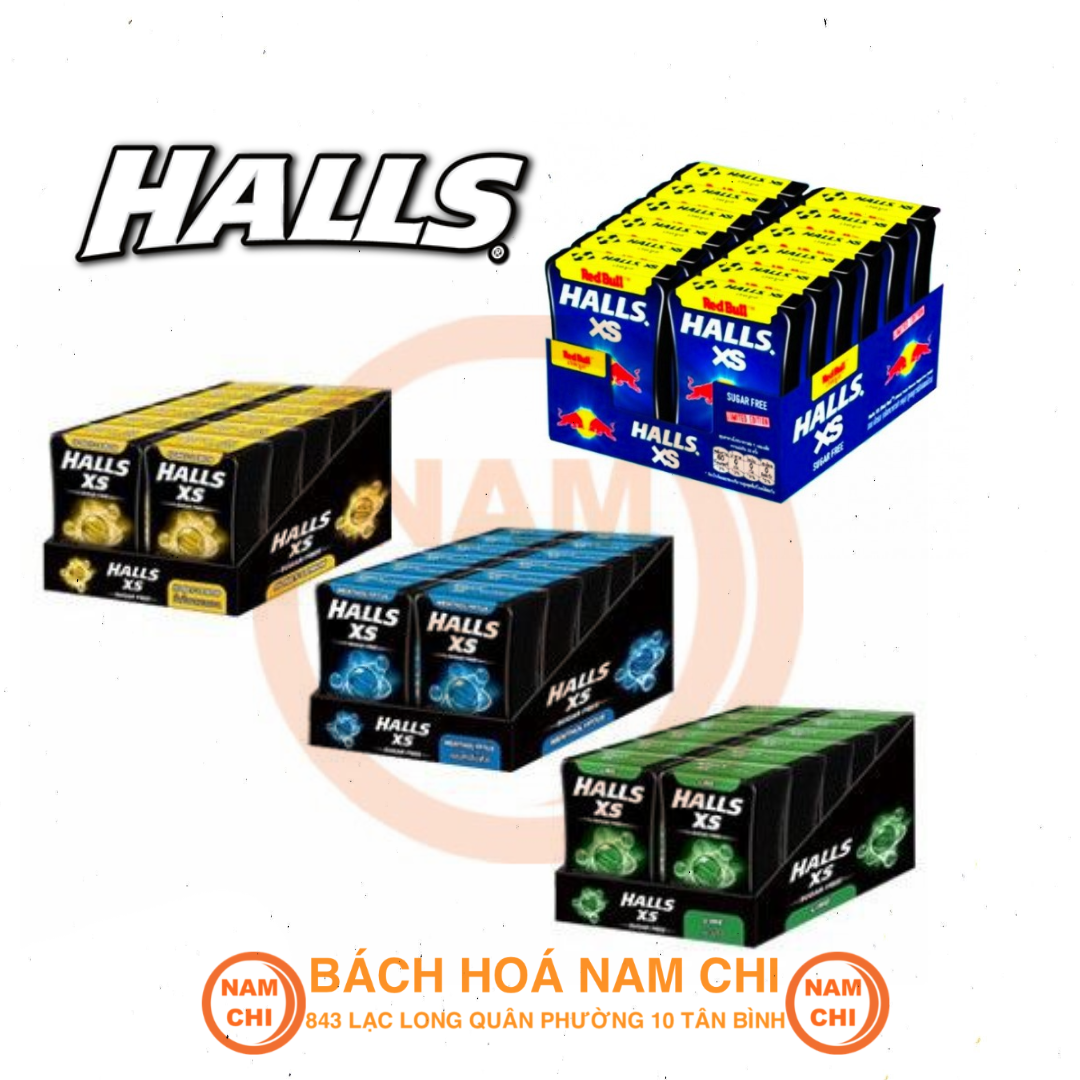 [LỐC 12 HỘP] Kẹo ngậm không đường HALLS XS 15gr Mát Lạnh Sảng Khoái - Thái Lan