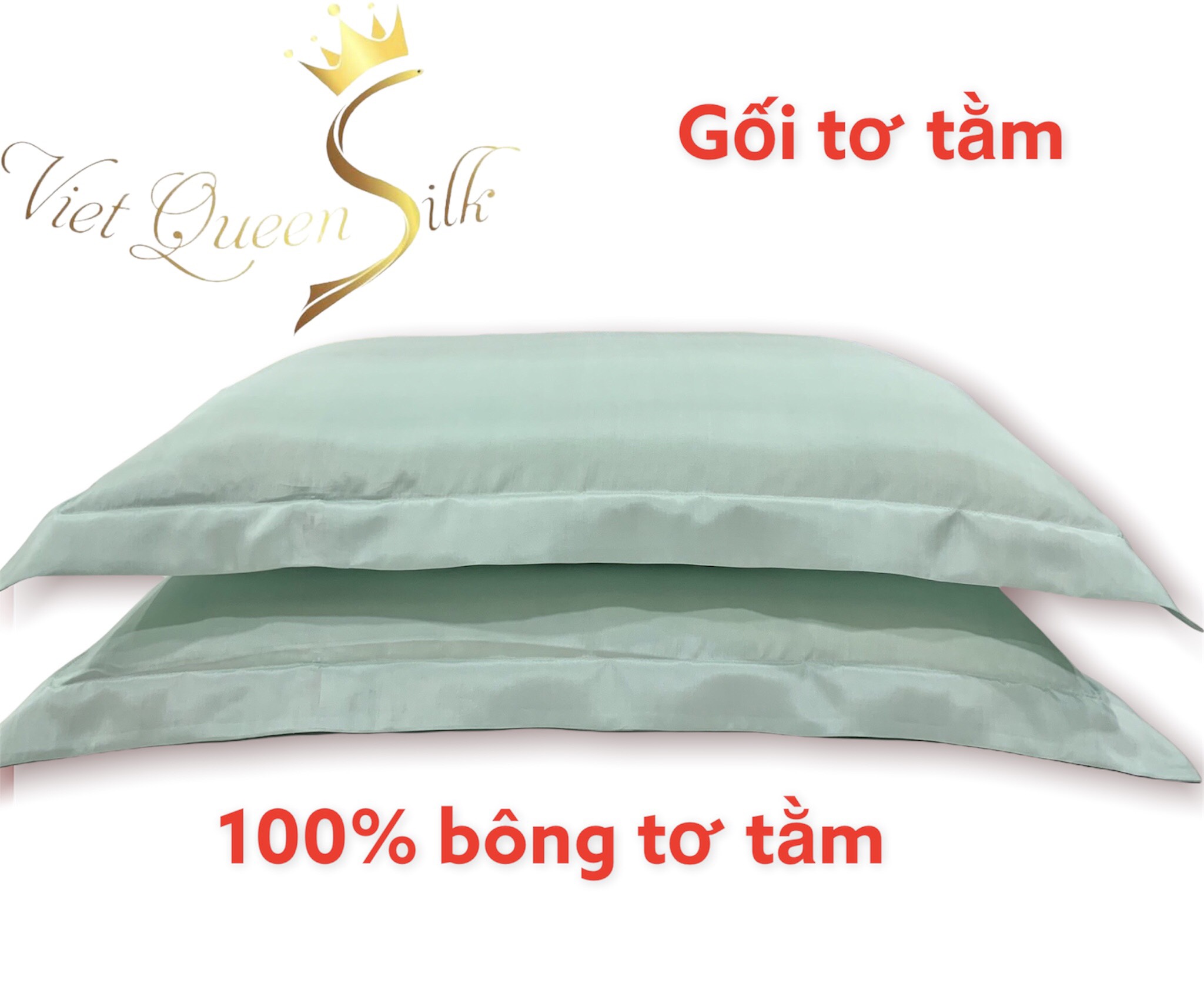 Vỏ gối tơ tằm 40*60, 100% tơ tằm cao cấp VIET QUEEN SILK , dòng lụa tơ tằm dệt truyền thống, tơ đơn