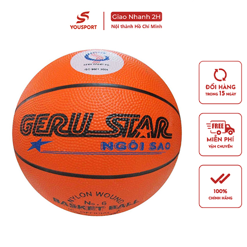 Quả Bóng Rổ Geru Cao Su S6 Chính Hãng