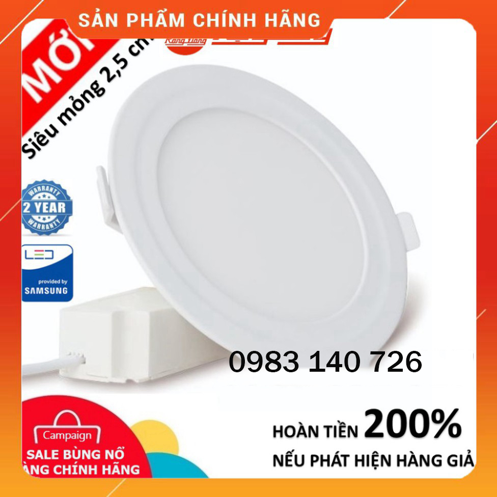 Đèn led âm trần panel siêu mỏng rạng đông 6w, 9w, 12w - samsung chipled, 2 năm bảo hành pt04 pt05