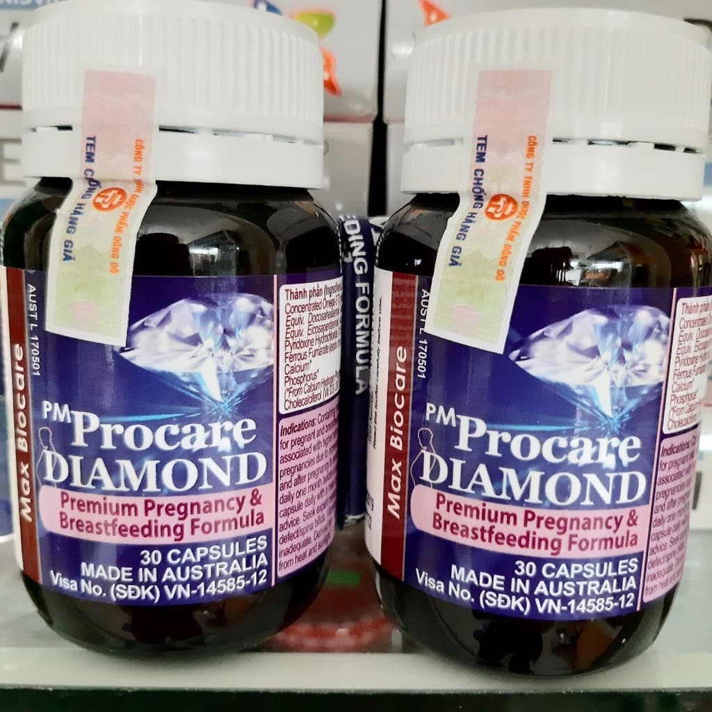 PM Procare Diamond Lọ 30 Viên Vitamin Tổng Hợp Cho Phụ Nữ Có Thai Và Cho