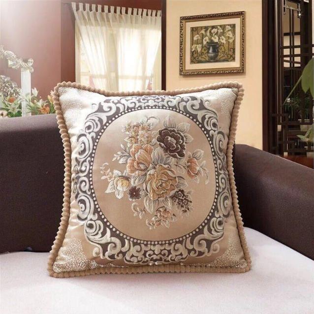 Gối tựa lưng sofa, Gối tựa tây âu, gồm cả ruột và vỏ nâu, đỏ, trắng